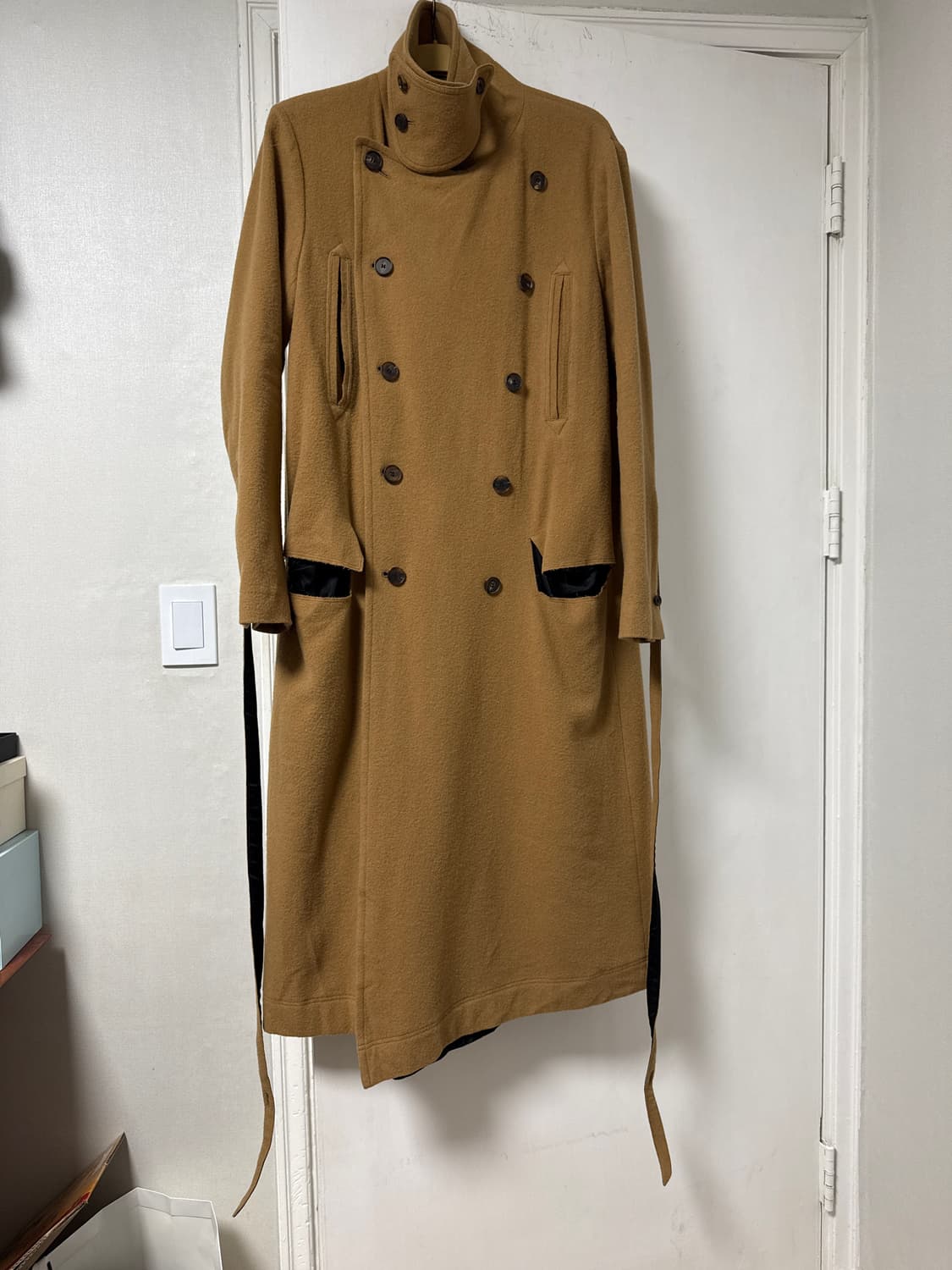 Bed J.W. Ford  2017 FW 더블 브레스트 넥커프  롱 코트 상품이미지2