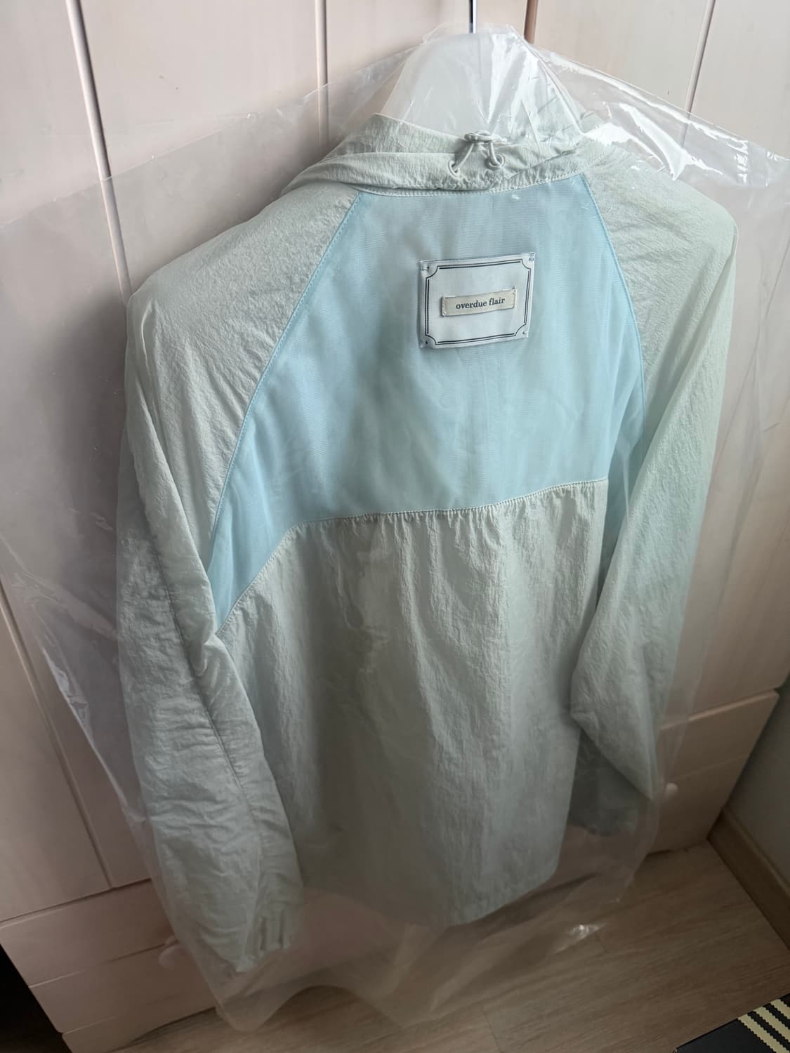 (새상품/택o) 오버듀플레어 인시젼 나일론 자켓 그레이블루 상품이미지3