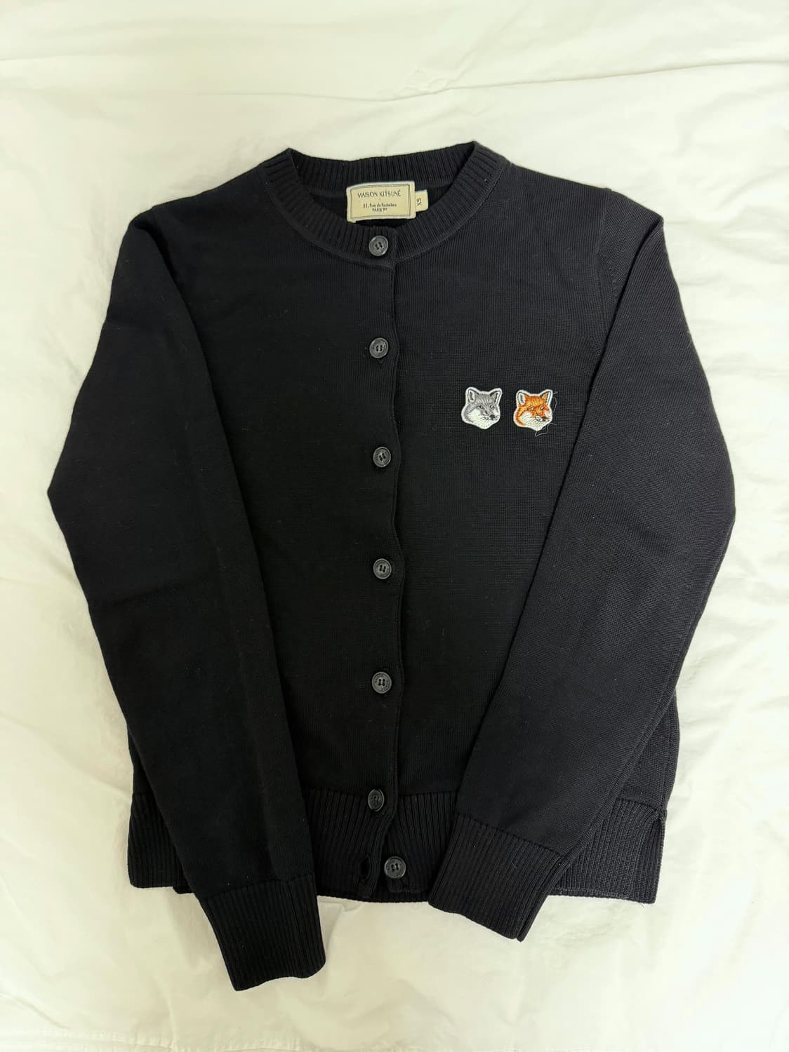 메종키츠네 더블폭스 가디건 블랙 xs 상품이미지2