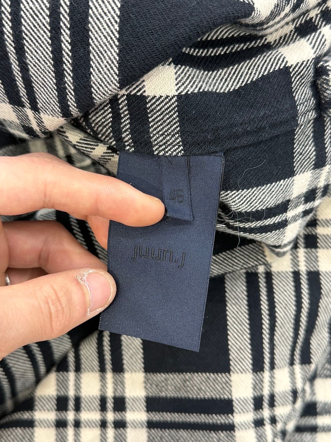 준지 19fw 레터링 플란넬 체크 오버 셔츠 자켓 상품이미지8