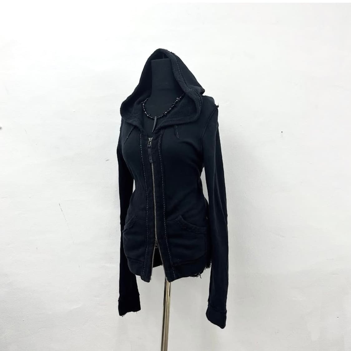 Grunge texture long hoodie 상품이미지2