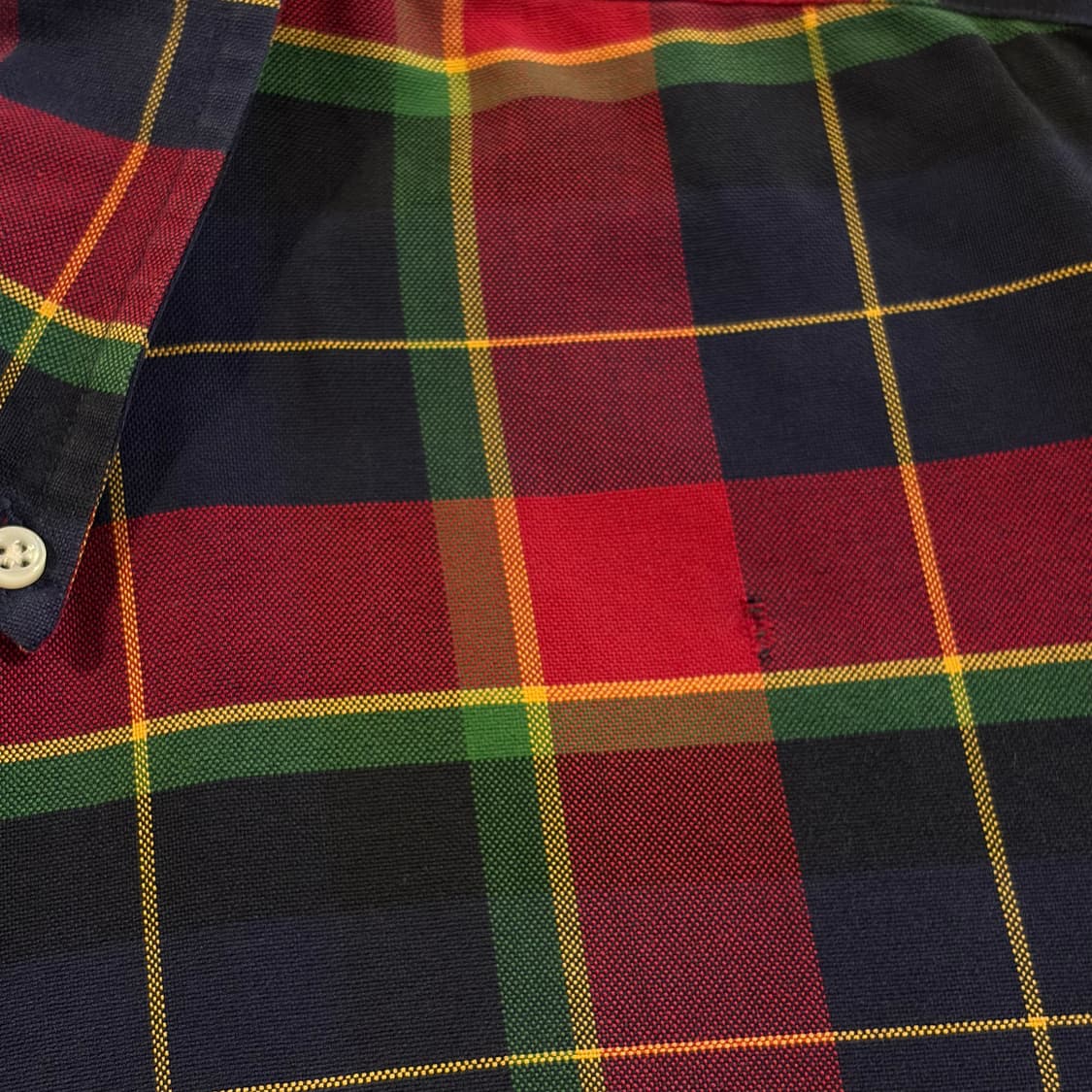 00s 미국 빈티지 폴로랄프로렌 헤비코튼 체크 긴팔셔츠 상품이미지4