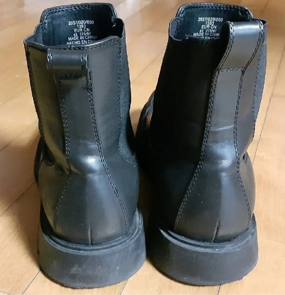 자라 ZARA 첼시부츠 블랙 레더 워커 43 275 상품이미지5