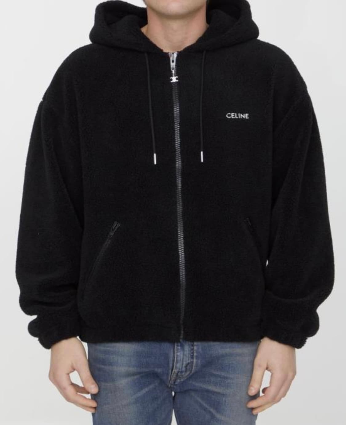 [블랙 XL/새상품급]셀린느 오슬롯 프린트 플리스 후드 후리스 상품이미지6