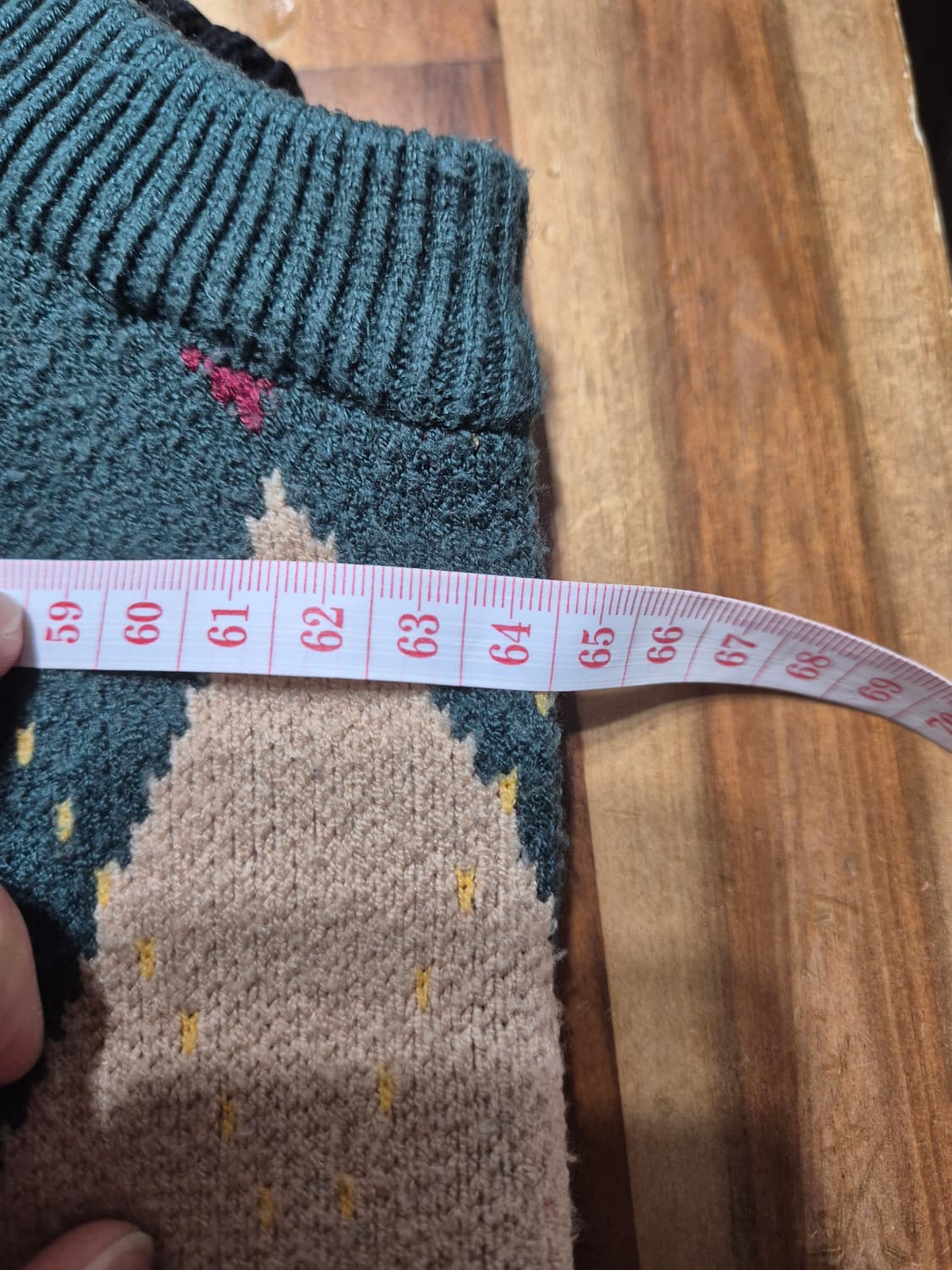 클럽액티비티 아가일 패턴 니트 베스트 상품이미지4