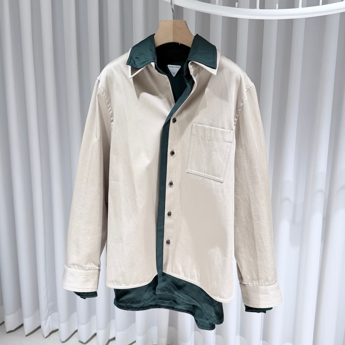 50 / 보테가베네타 코튼 리넨 블렌드 레이어드 셔츠 상품이미지3