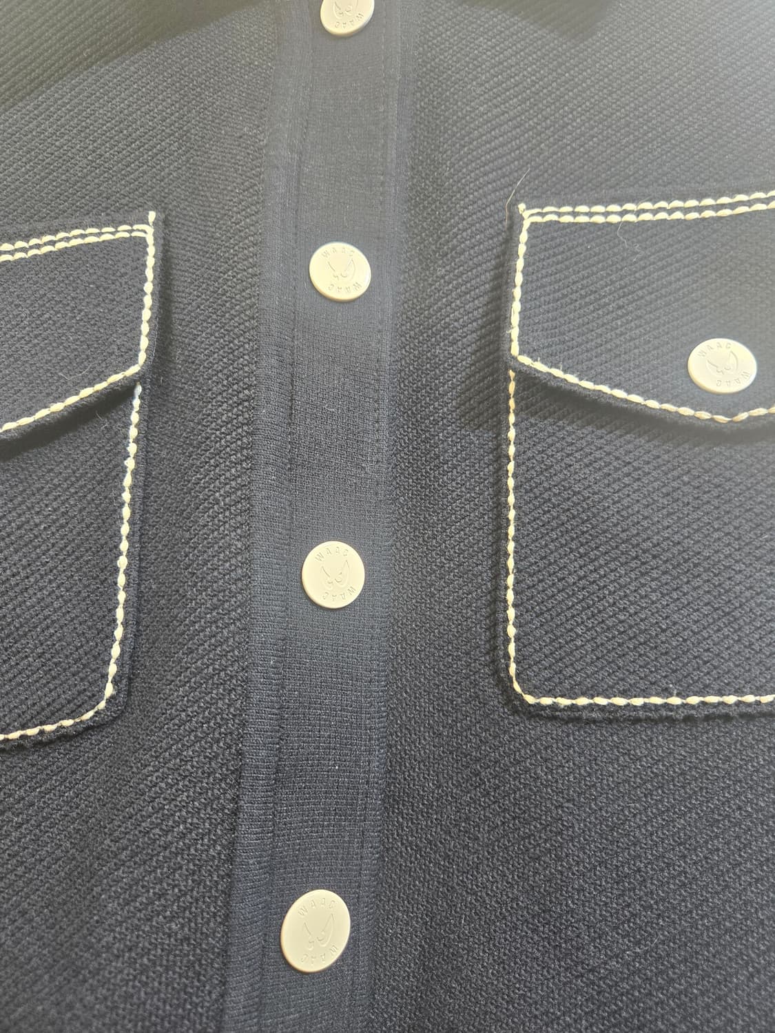 WAAC 여성 니트 베스트 네이비 상품이미지3