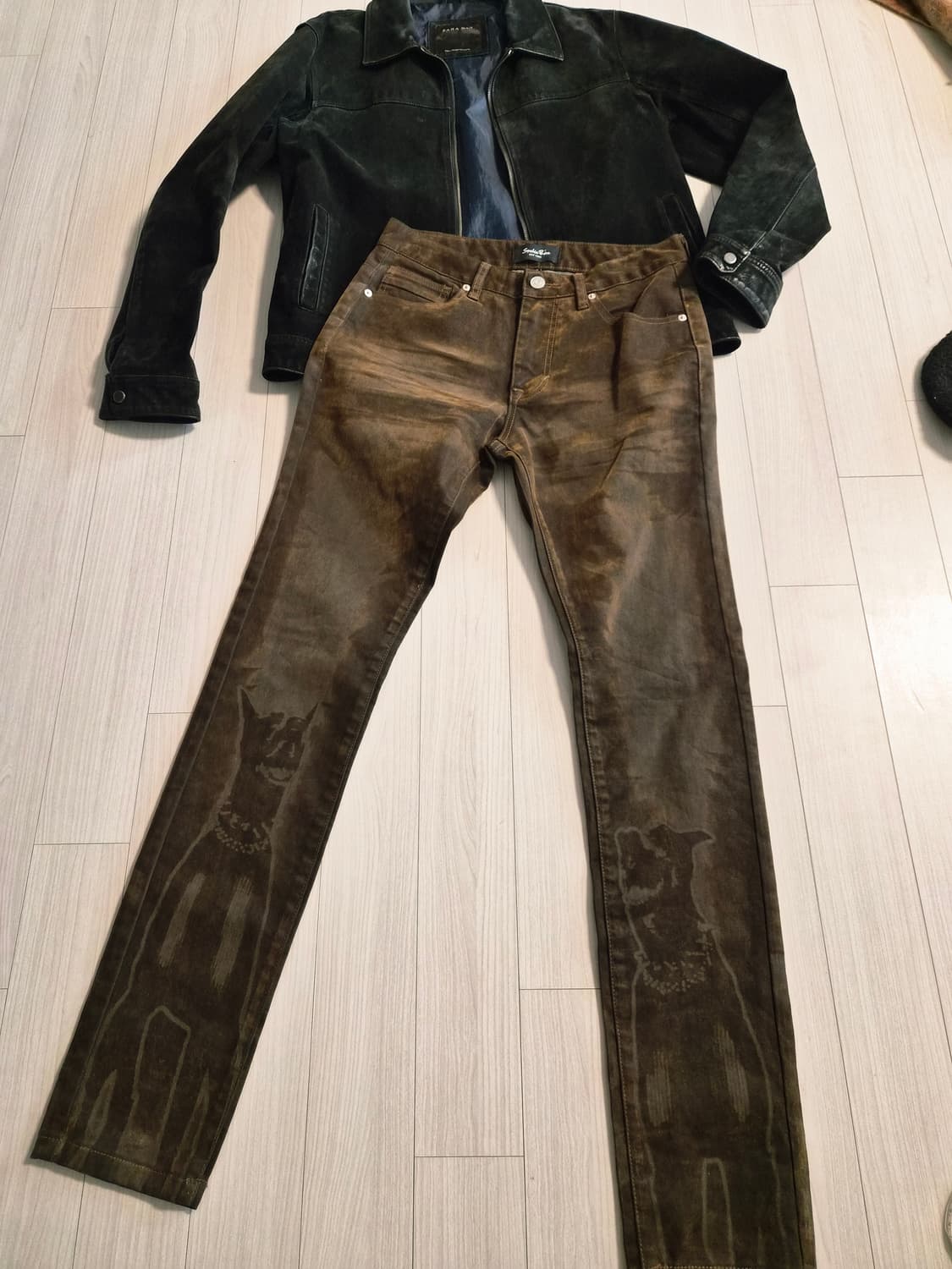 새상품 스모크라이즈(Smoke Rise) 도베르만 그래픽 코팅 팬츠 상품이미지2