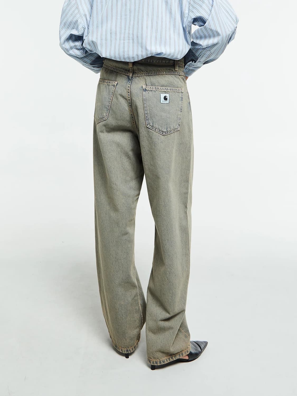 S25 칼하트 W 브랜든 스미스타운 블루 레더 가먼트 다이드 /사이즈 S 상품이미지3