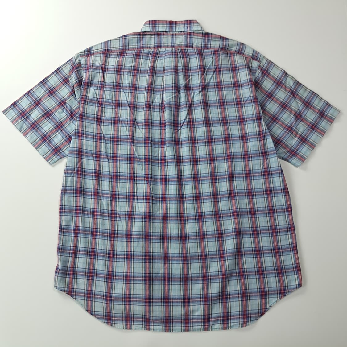 CK650 XL 폴로 90s 스카이블루 매드라스체크 반팔 셔츠 남방 상품이미지6