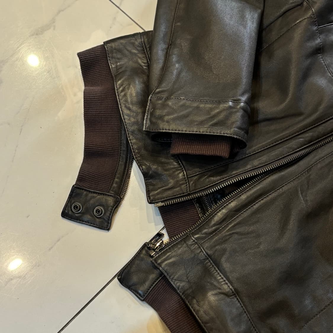 빈티지 남자 양가죽 자켓 견장 가죽자켓 LAMB SKIN 상품이미지4