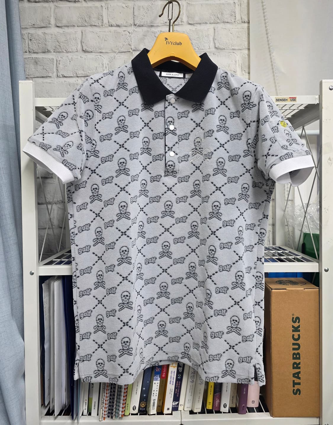 마크앤로나 남성 골프반팔티 100 스컬 폴로셔츠 MM64 상품이미지1