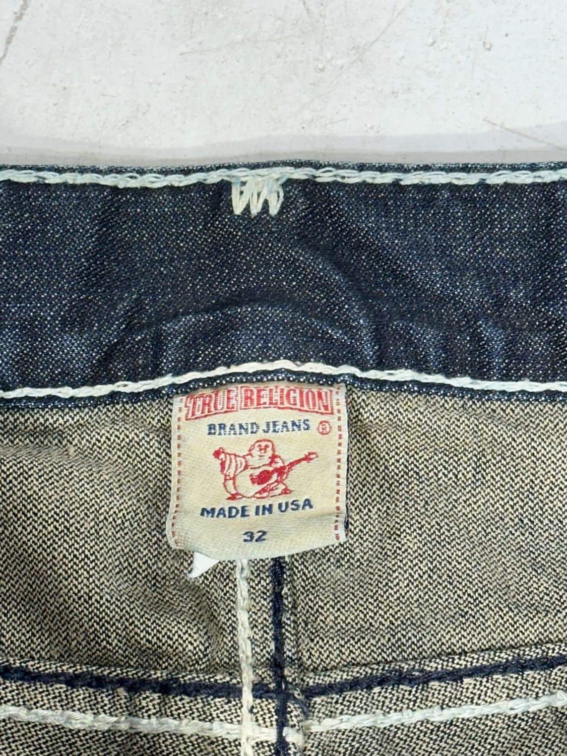 트루 릴리전 리키 자이언트 빅 T 자수 빅로고 와이드 데님 팬츠 청바지 상품이미지7