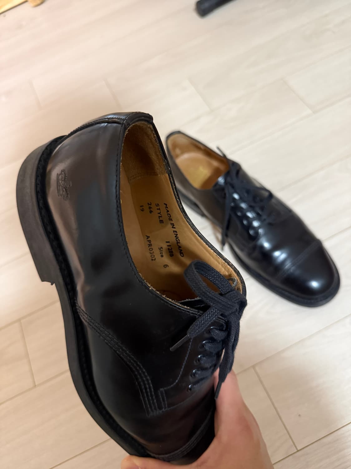 샌더스 밀리터리단화1128 255 uk6 캡토더비 코도반 상품이미지3