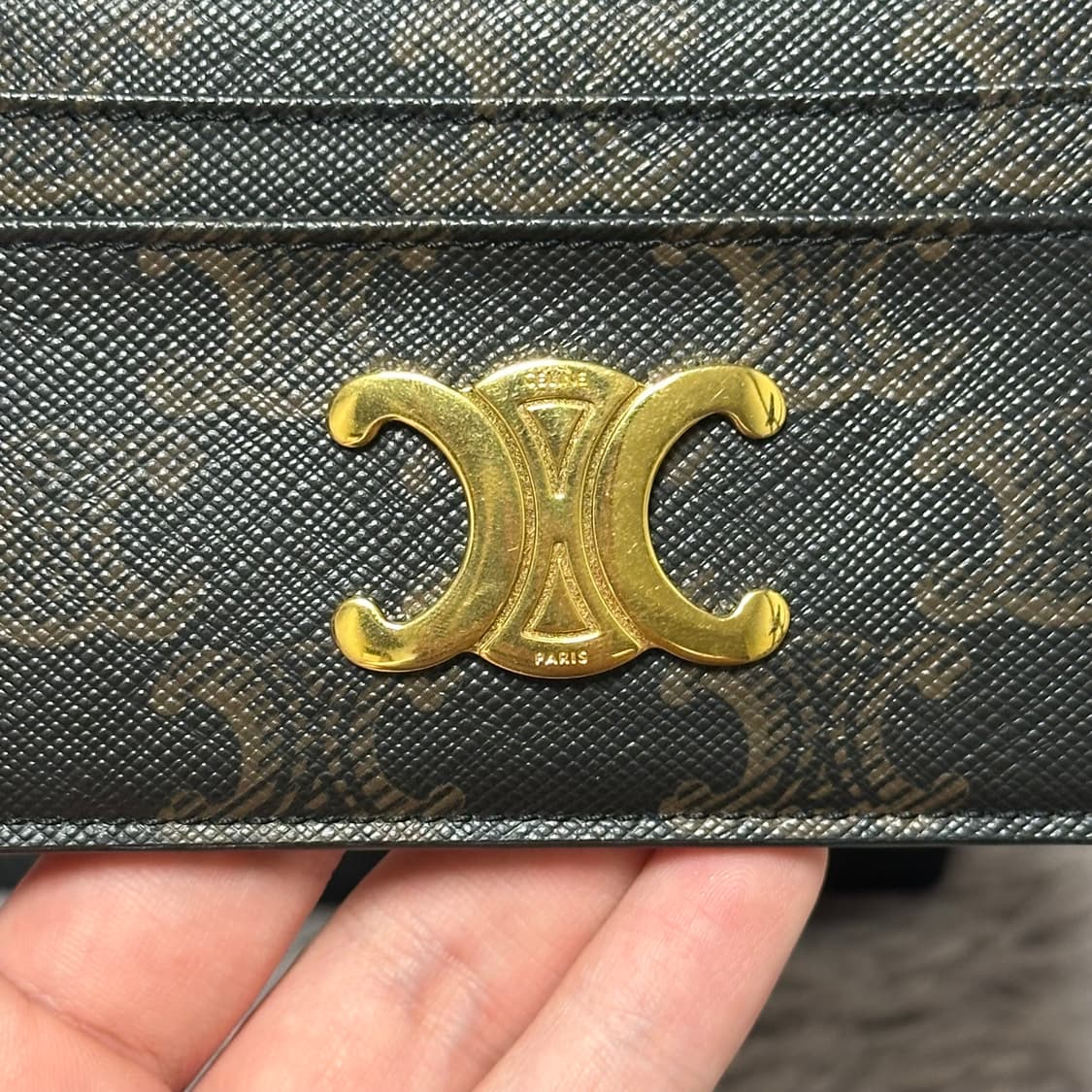 [정품 OS] 셀린느 트리옹프 카드지갑 탠 상품이미지3