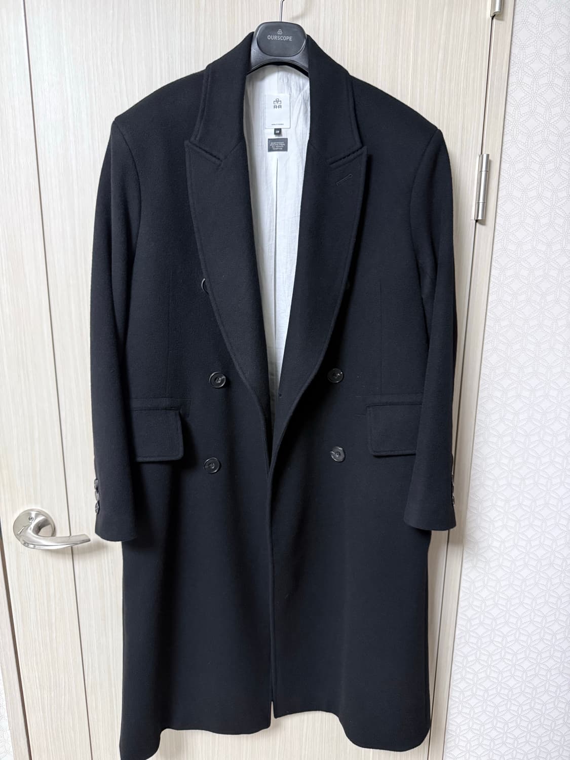 [3]폴리테루 23fw 더블코트 2.0 블랙 상품이미지1