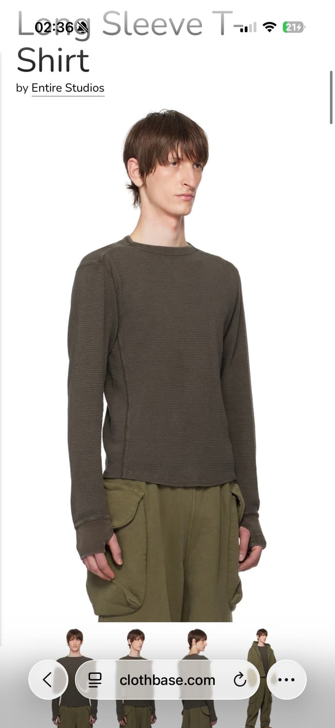 Entire Studios thermal long sleeve (새상품) 상품이미지2