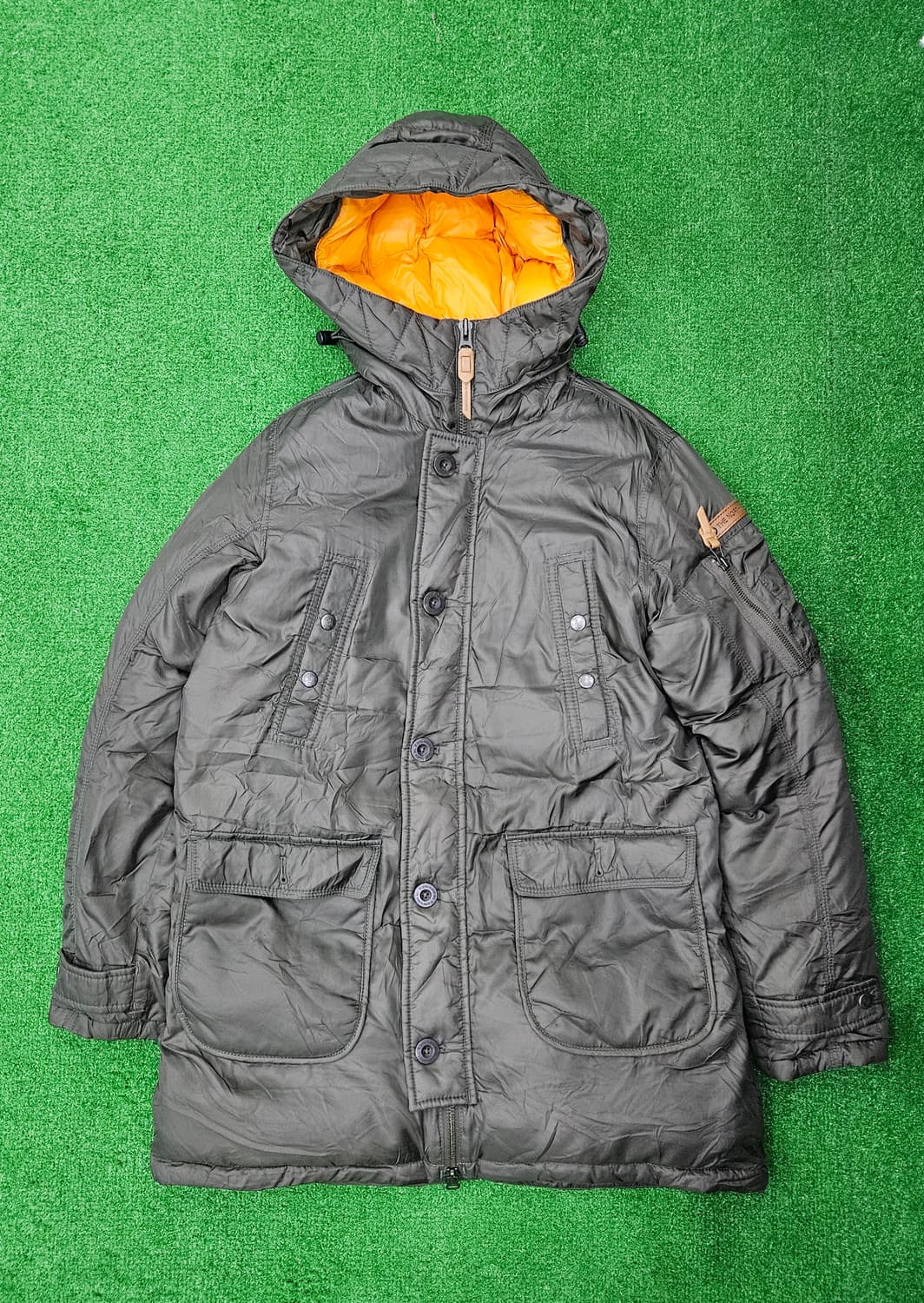 노스페이스 야상느낌패딩 90(S) 카키 상품이미지1