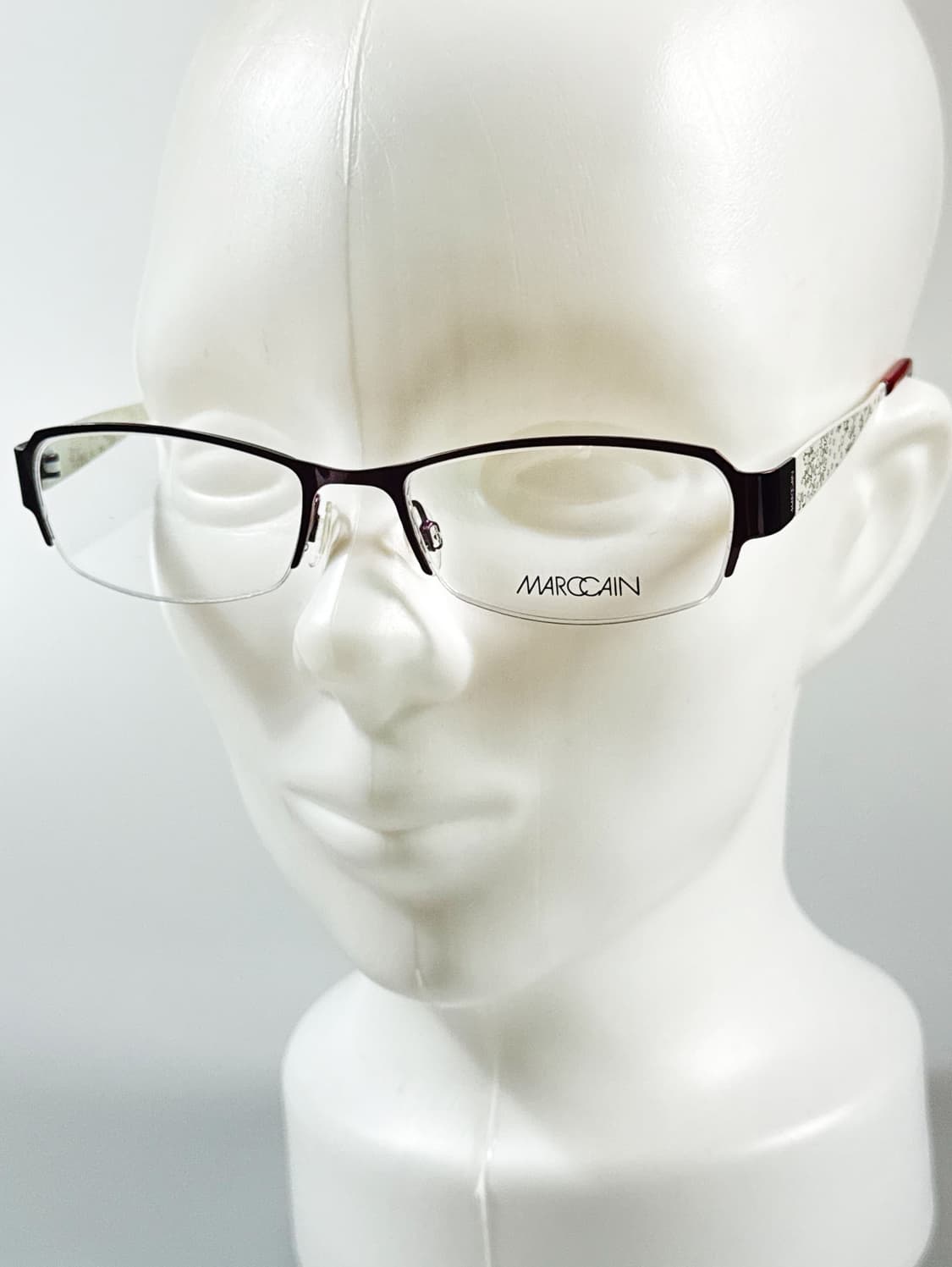 독일제 MARC CAIN 반무테 스퀘어 빈티지 안경 상품이미지9