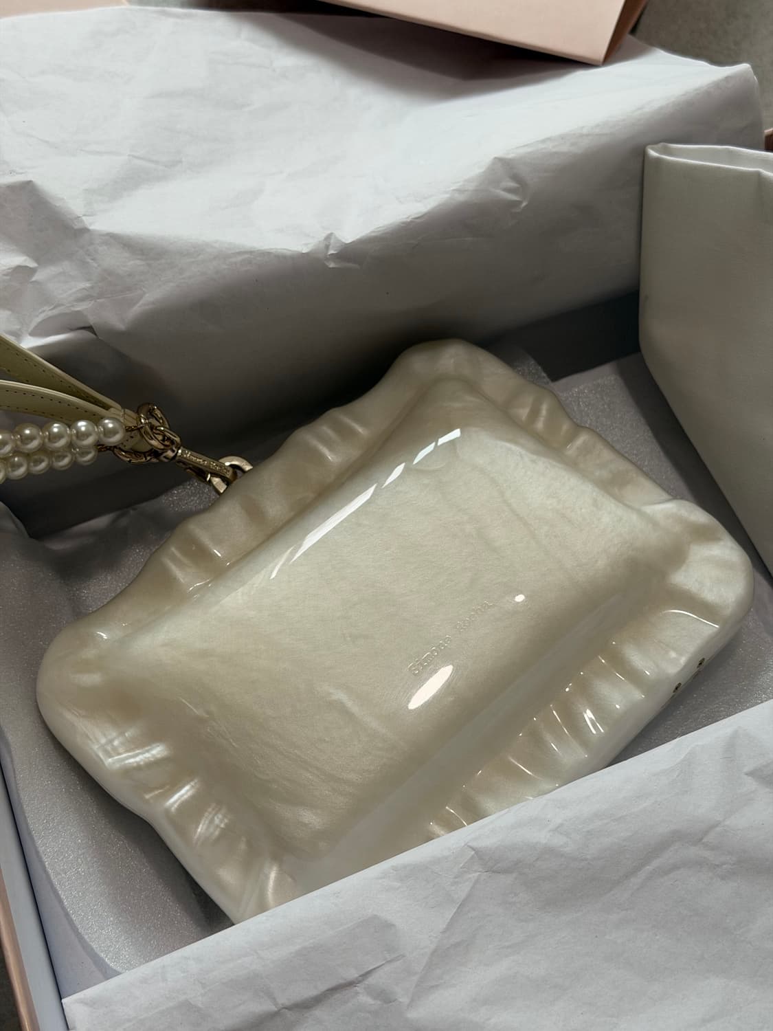 시몬로샤 펄 베개 커버 클러치 크로스 스트랩 상품이미지7