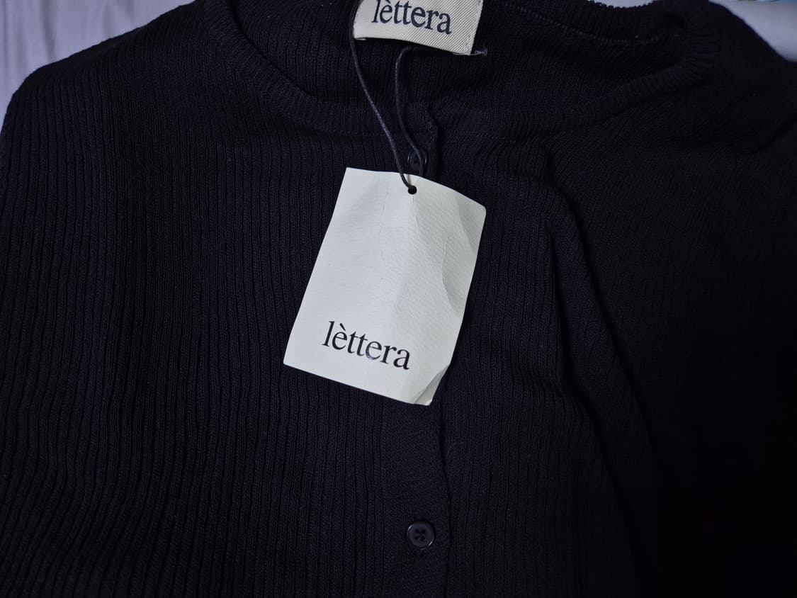 (새상품) 레테라 린넨 라운드 가디건 블랙 상품이미지7
