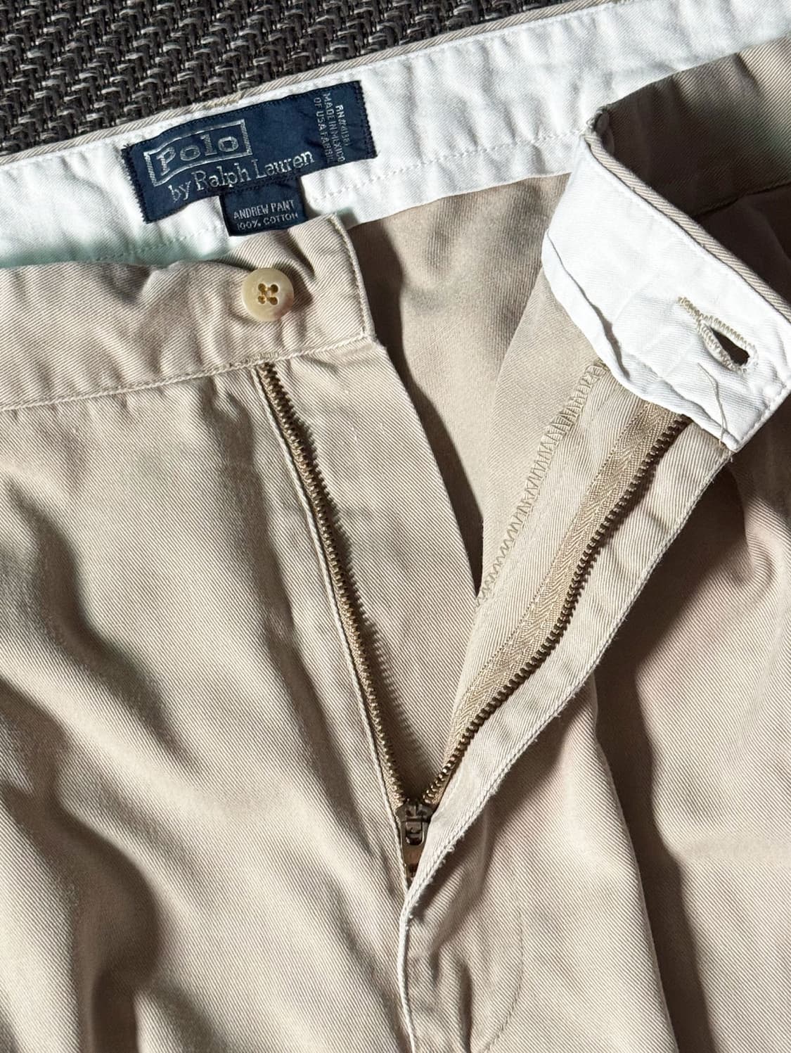(38) 90s 폴로 랄프로렌 앤드류 더블 플리츠 치노 팬츠 상품이미지3