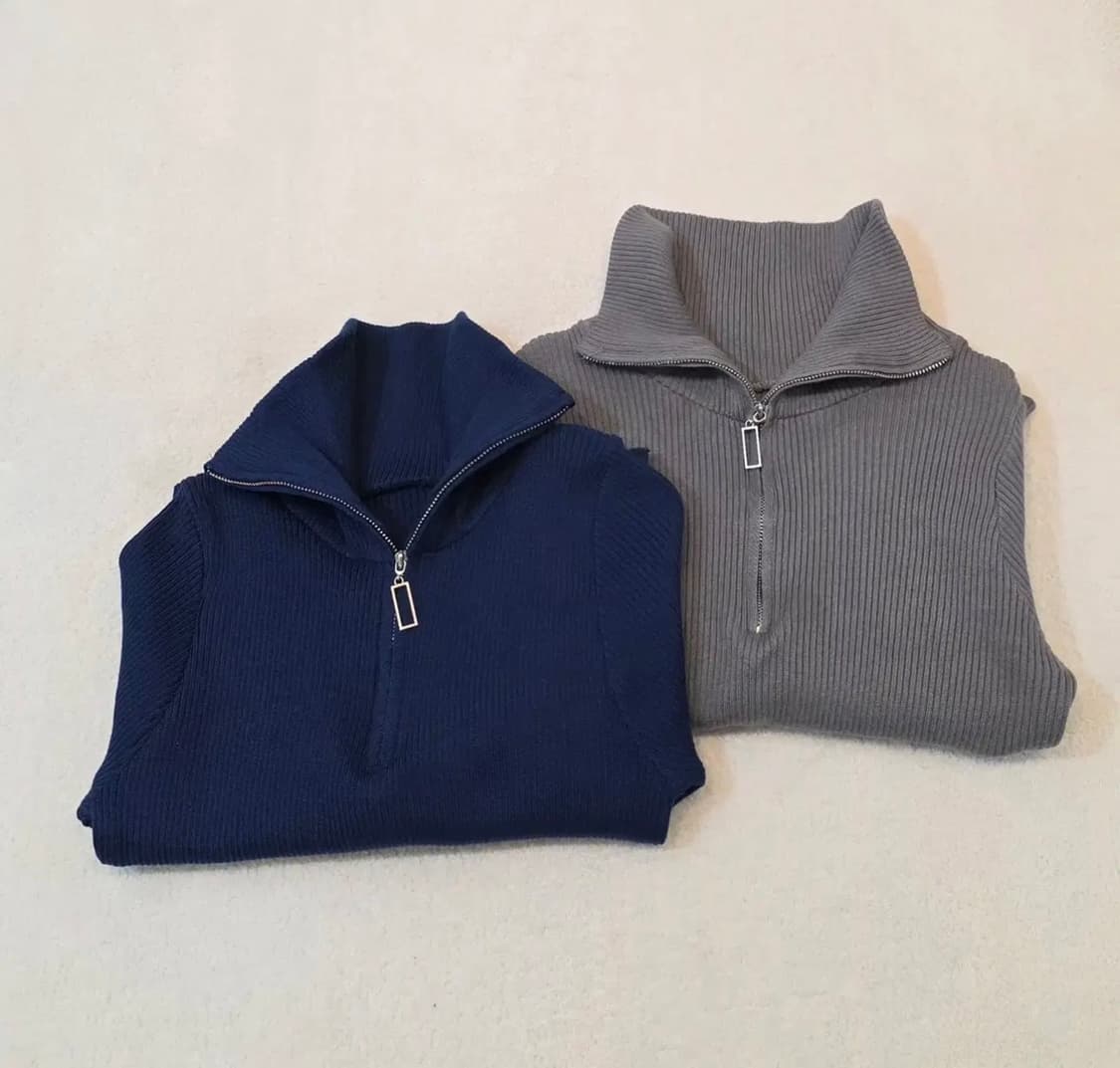 (여성) 골덴 스판 넥카라 숏 크롭 집업 상품이미지8