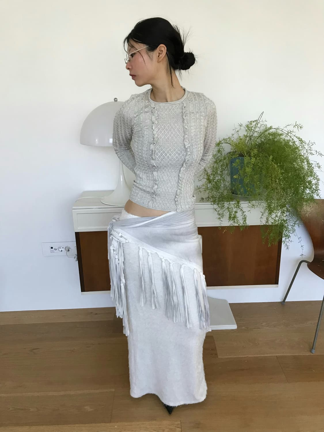  vintage tassel scarf 상품이미지4