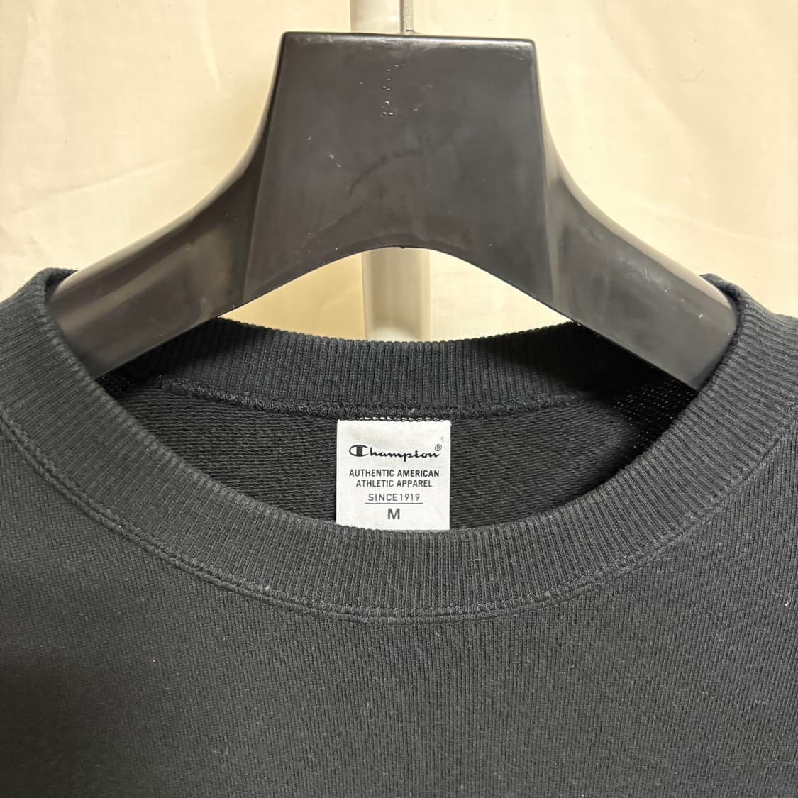 챔피온 절개 맨투맨 스웻셔츠 / 블랙, M 상품이미지2