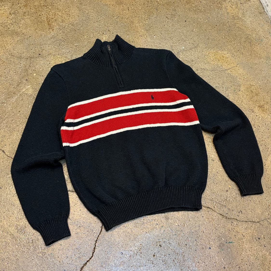 새상품급 90s 미국 빈티지 폴로랄프로렌 터틀넥 반집업 니트 상품이미지2