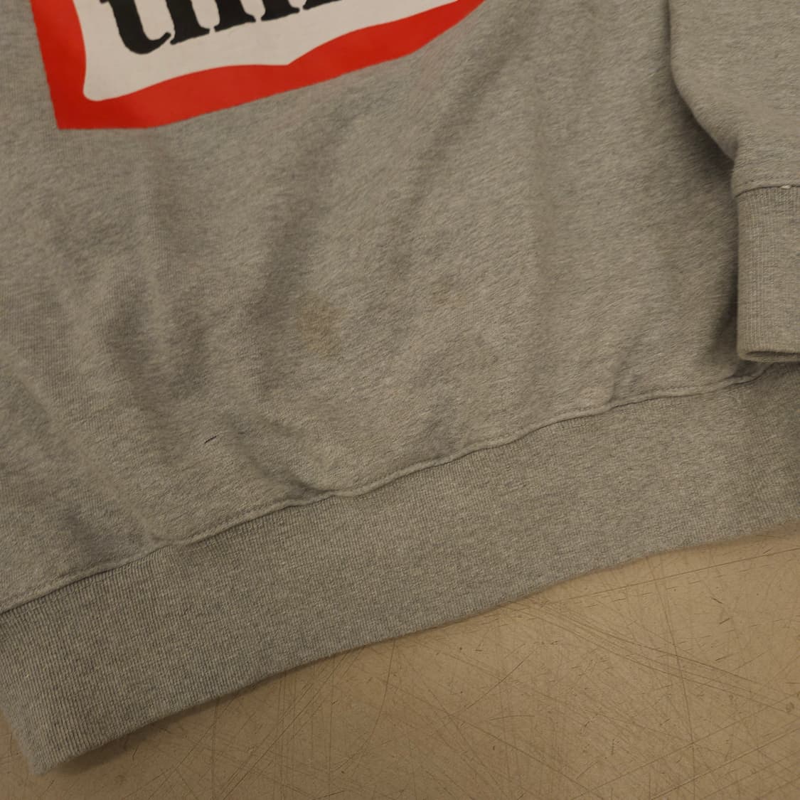 헤브어굿타임 빅로고 그레이 맨투맨 상품이미지2