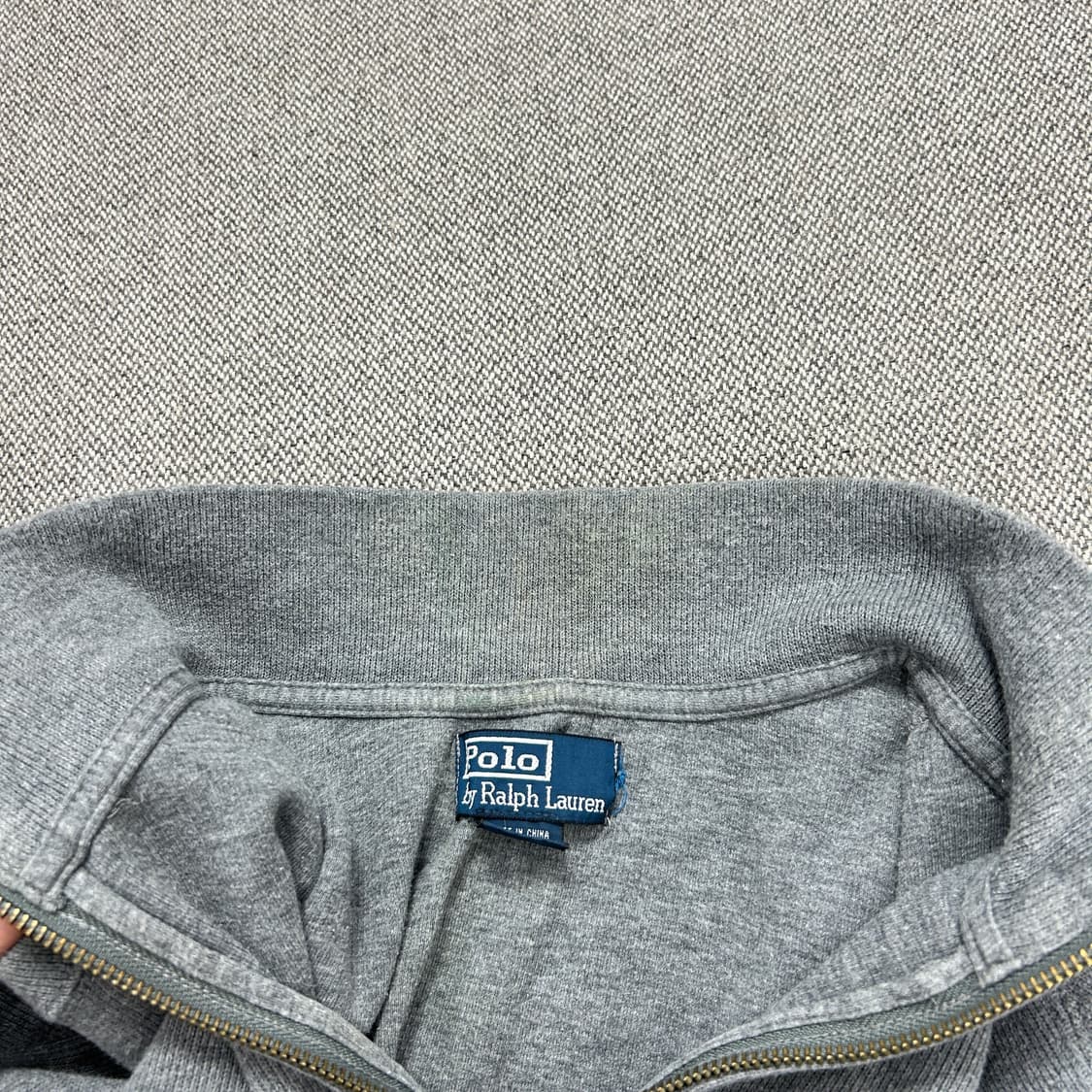폴로 그레이 하프집업 니트 상품이미지3