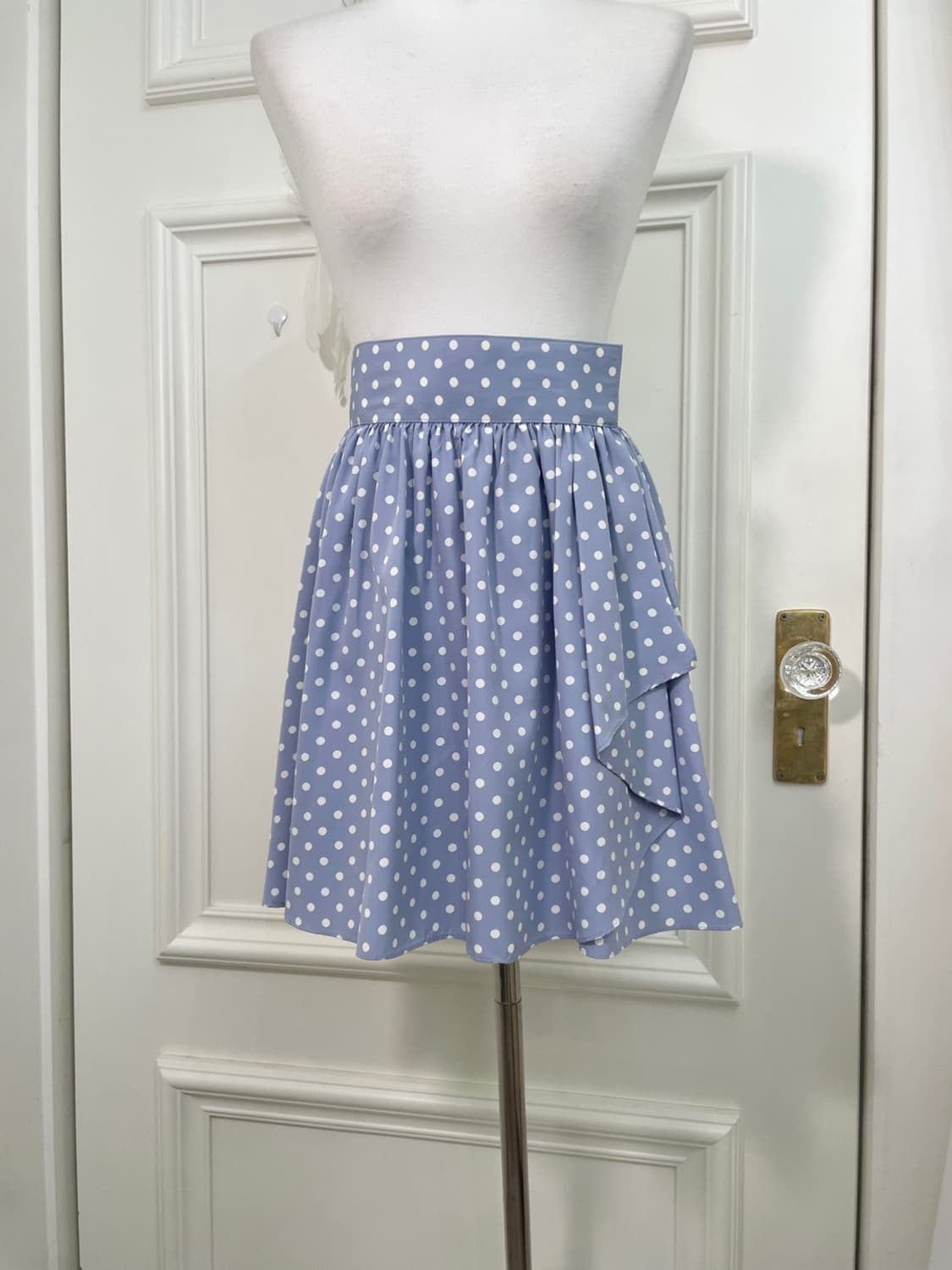 sky-blue dot wrap skirt 상품이미지5