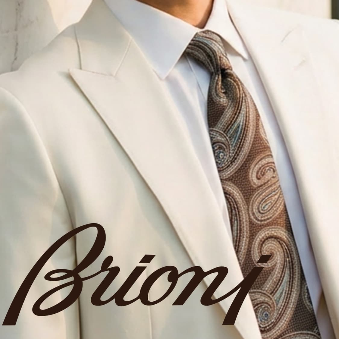 브리오니 실크 브라운 페이즐리 넥타이 9.2cm S~A+등급 e907 상품이미지1