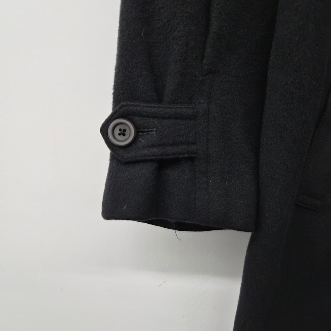 캐시미어 100% 기본 블랙 코트 남녀공용 M 상품이미지2