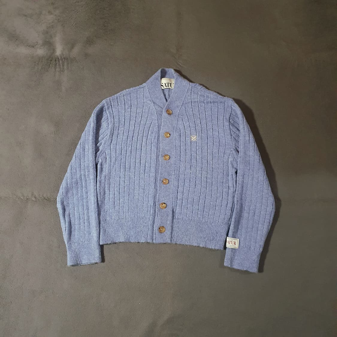 세터 파로 오버사이즈 알파카 브러쉬 가디건 L 웜스카이 상품이미지5