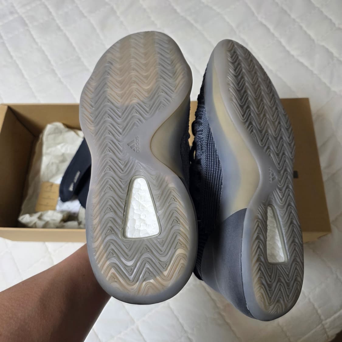 (새상품) 아디다스 이지 베스킷볼 니트 슬레이트 블루 285사이즈 상품이미지5