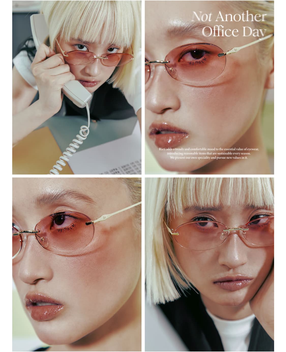 [새상품/정가5.7만원] 리에티 핑크 틴트 레오파드 선글라스/색깔선글라스 상품이미지1