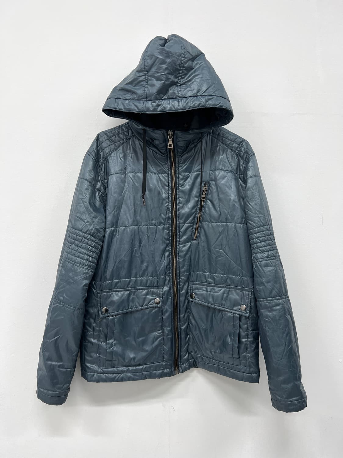 blue hood padding jacket 상품이미지5