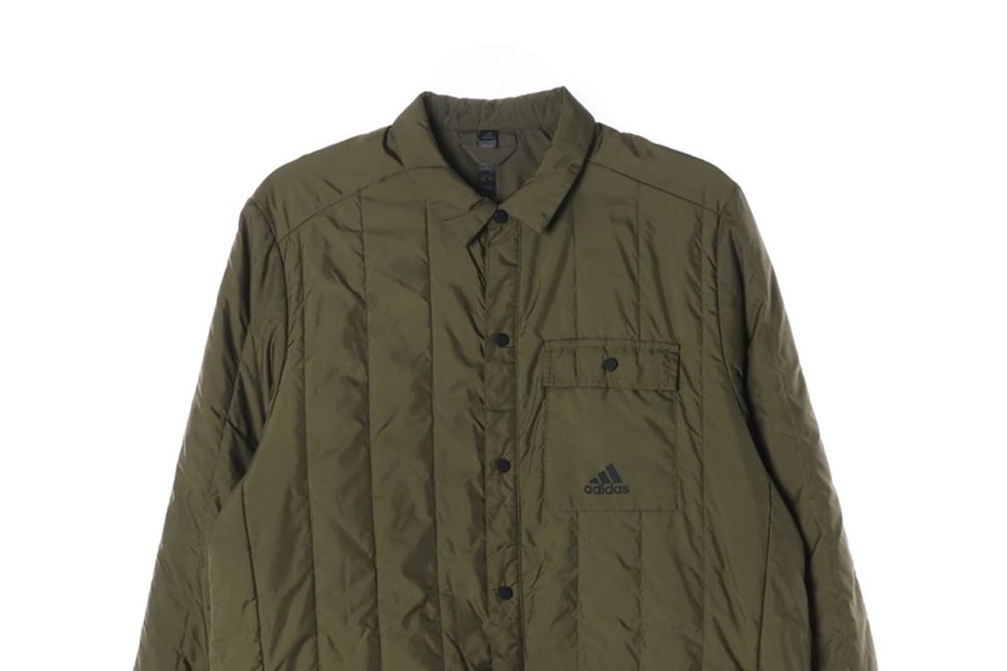 아디다스 프라임그린 퀼팅 셔츠 자켓 L 상품이미지4