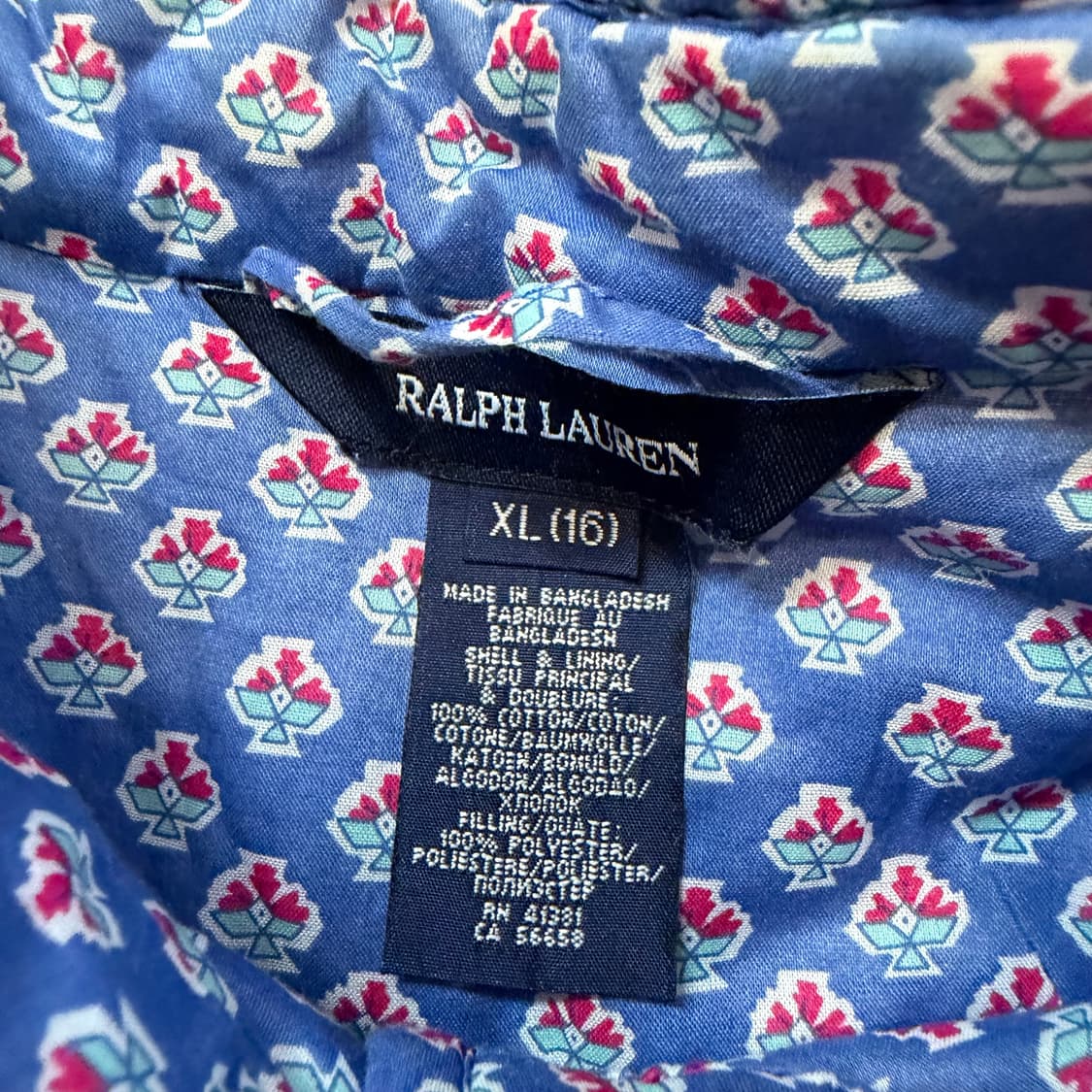 랄프로렌 네이비 플라워 퀼팅 자켓  상품이미지3