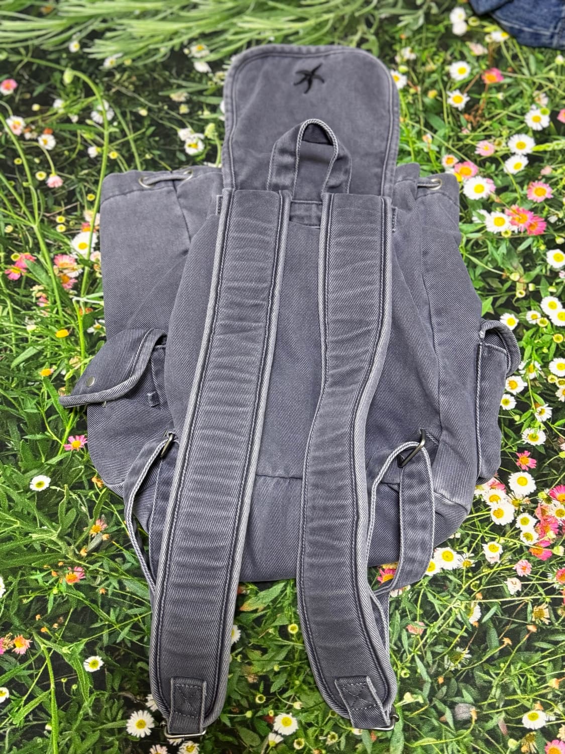 더콜 starfish denim backpack (charcoal) 상품이미지3