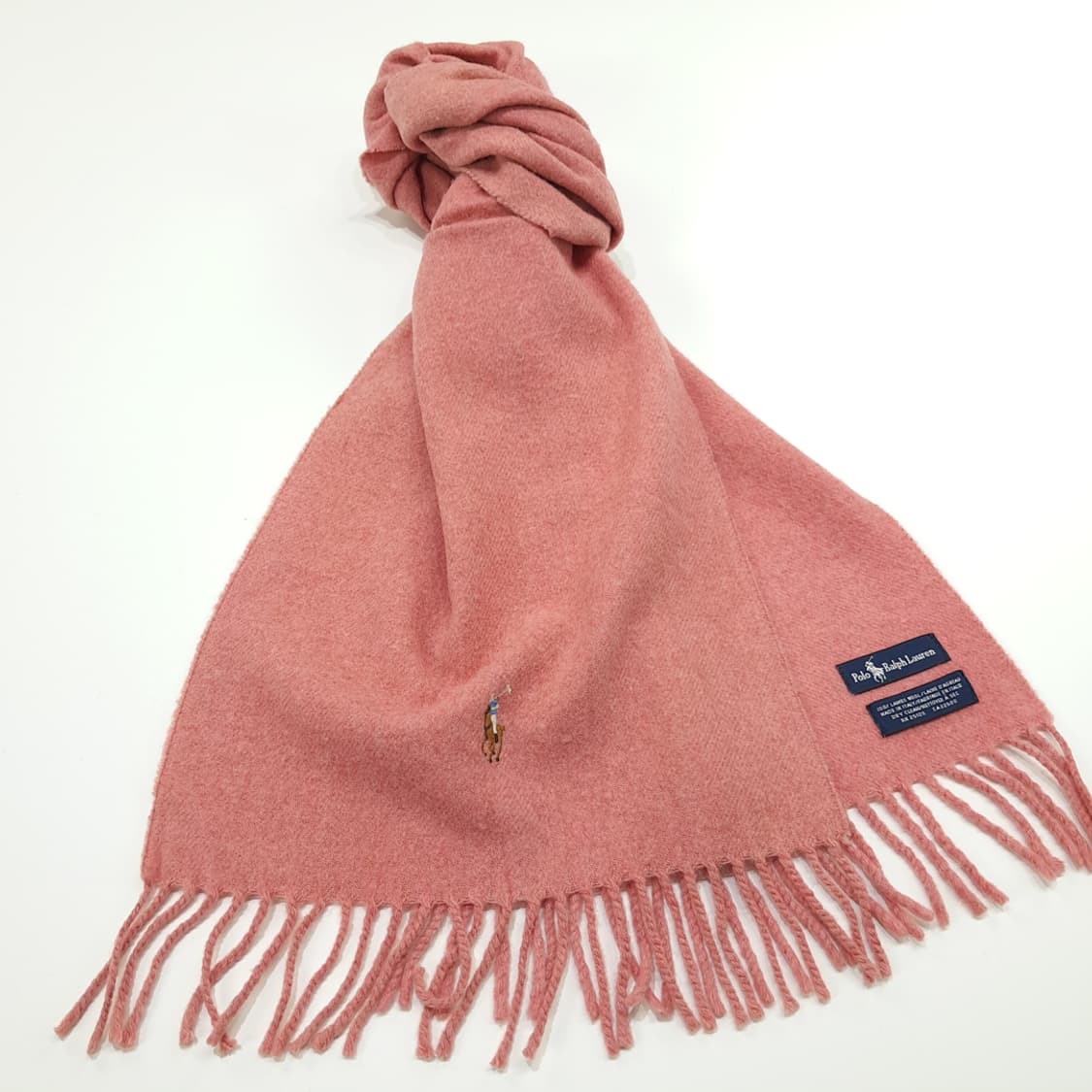 MX209 폴로 랄프로렌 핑크로즈 램스울 목도리 머플러 상품이미지2