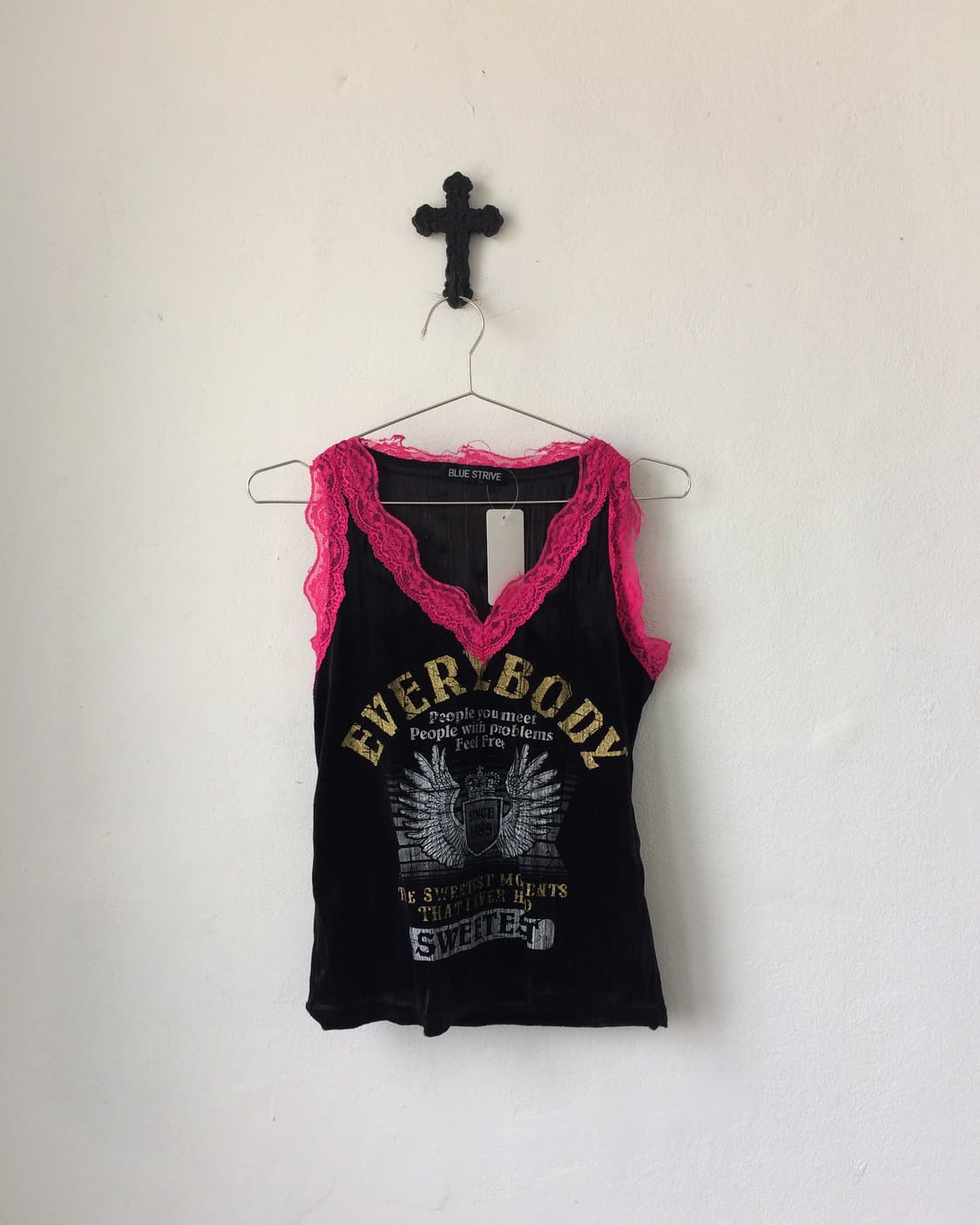 Lace trimming velvet sleeveless 상품이미지2