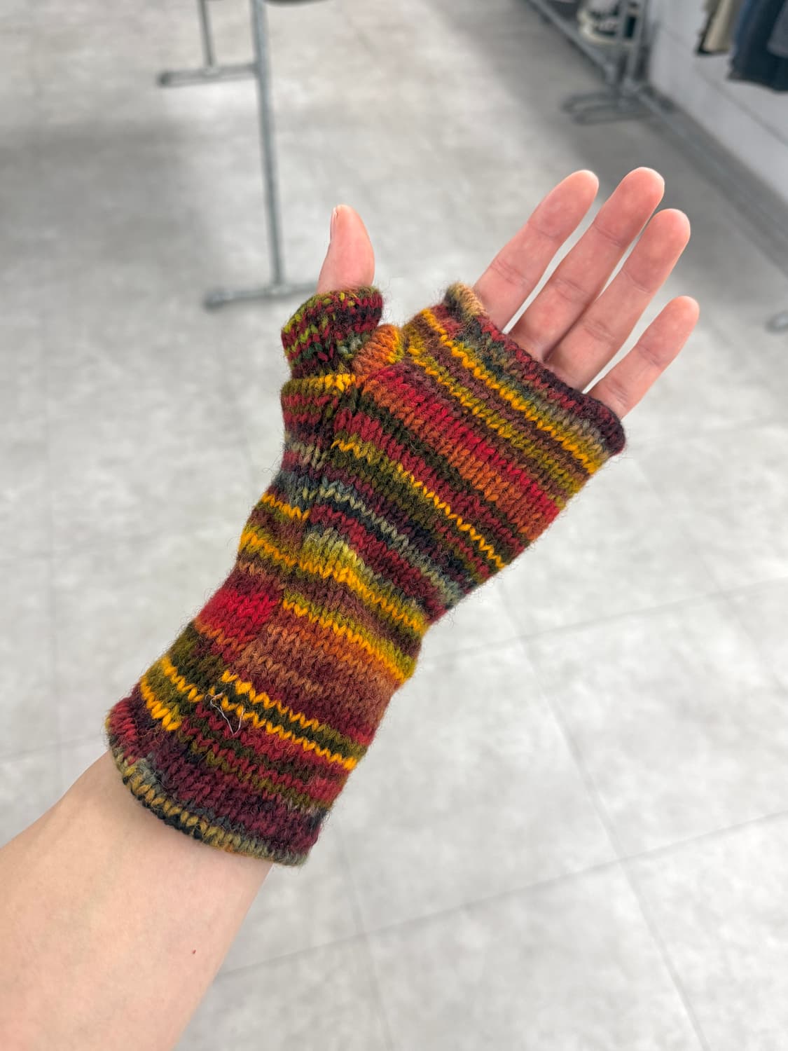 빈티지 니트 핑거리스 장갑 상품이미지6