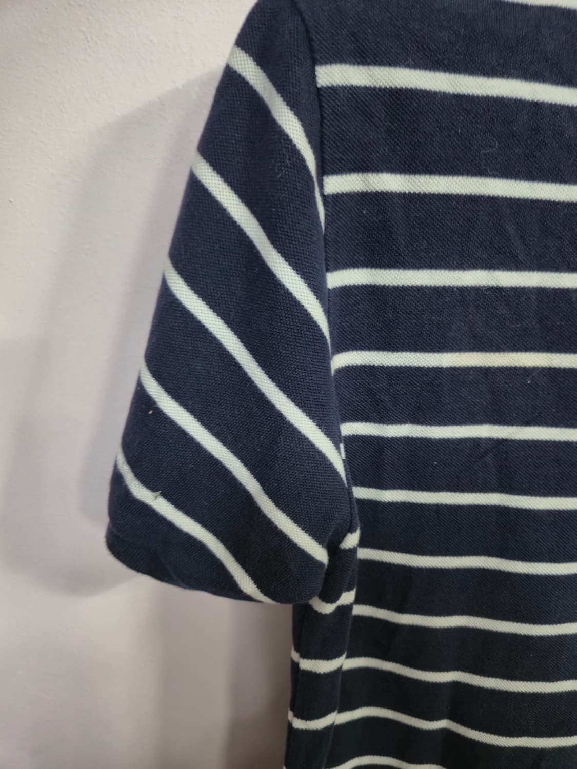 라코스테 스트라이프 반팔 폴로티 네이비 상품이미지5