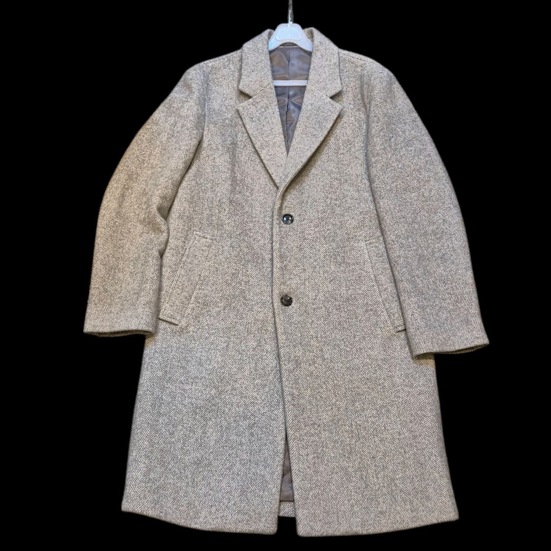 M 헤링본패턴 싱글롱코트  상품이미지1