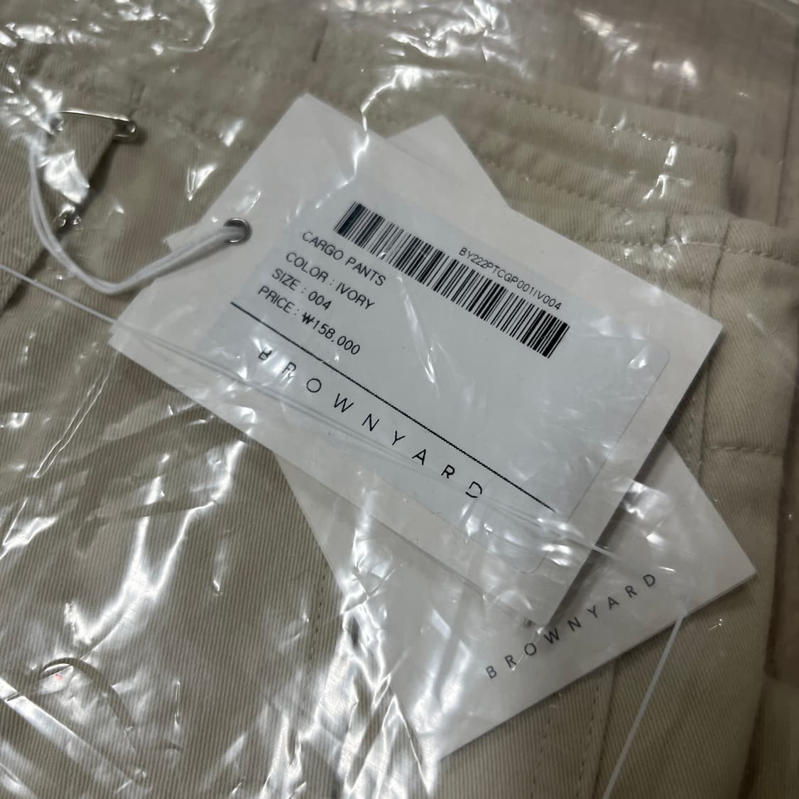 [4] 브라운야드 카고 팬츠 아이보리 상품이미지6
