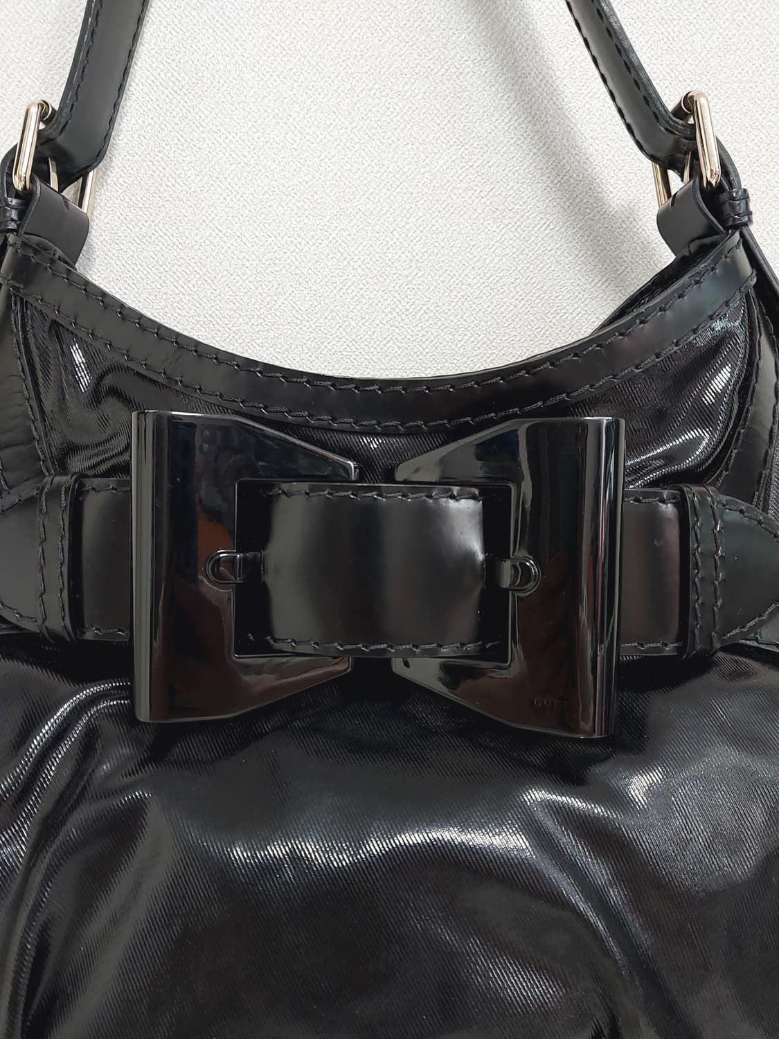 구찌 크리스탈 리본 퀸 호보백 숄더백 블랙 상품이미지3