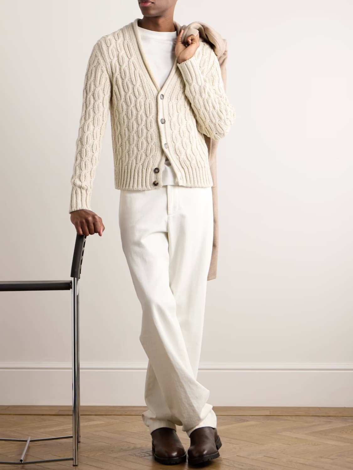 로로피아나 Papiro Hida  케이블 니트 신상 가디건 상품이미지1